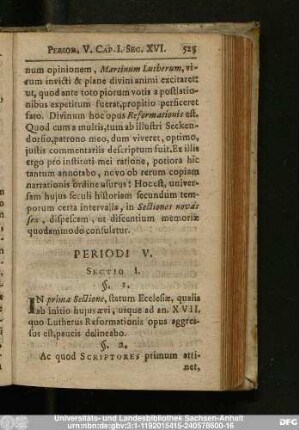 Caput I. De Hist. Sec. XVI.