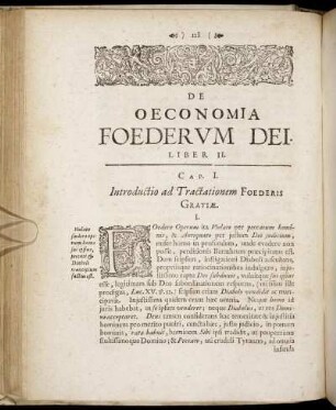 De Oeconomia Foederum Dei Liber II.