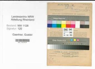 Entnazifizierung Gustav Gaertner , geb. 08.04.1921 (Polizist)