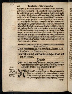 276-285, Neundte Predigt
