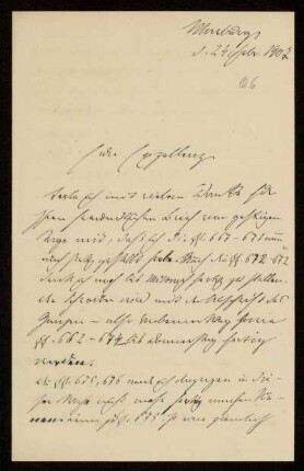 66: Brief von Fritz André an Gottlieb Planck, Marburg, 24.2.1907