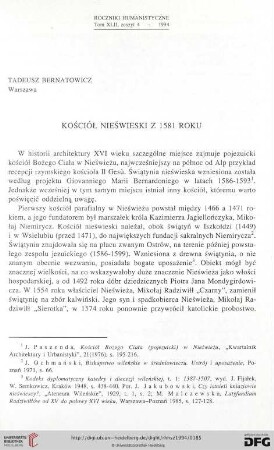 42: Kosćiół nieświeski z 1581 roku