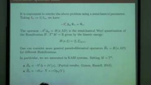 Renormalization of semiclassical KAM systems.