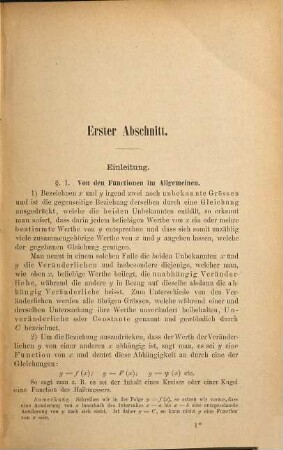 Erster Cursus der Differential- und Integralrechnung : nebst einer Sammlung von 1450 Beispielen und Uebungsaufgaben zum Gebrauche an höheren Lehranstalten und beim Selbststudium