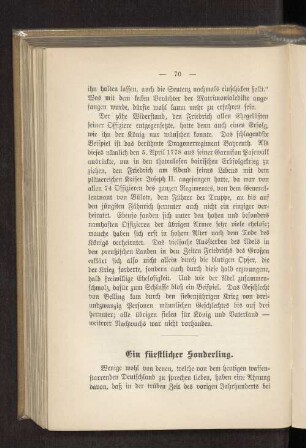 Ein fürstlicher Sonderling.