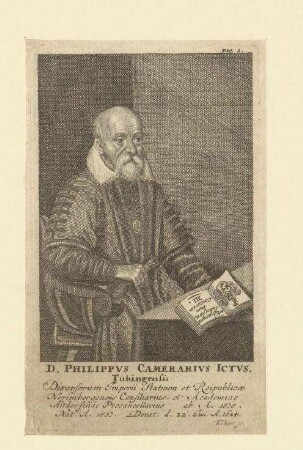 Philippus Camerarius (Kammermeister);. geb. 16.05.1537 in Tübingen; gest. 22.06.1624 in Nürnberg