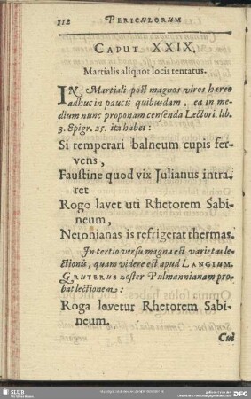 Caput XXIX. Martialis aliquot locis tentatus
