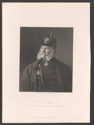 Porträt Wilhelm I., König von Preußen und Kaiser des Deutschen Reiches (1797-1888)