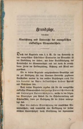 Regulativ für die Vorbildung evangelischer Seminar-Präparanden