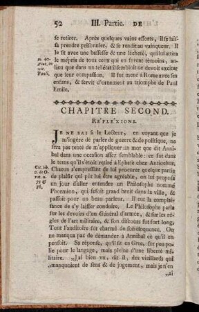 Chapitre Second. Réfléxions.