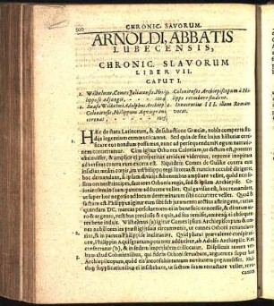 Arnoldi, Abbatis Lubecensis, Chronic. Slavorum Liber VII.