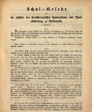 Jahresbericht des Großherzoglichen Gymnasiums mit Realabteilung zu Birkenfeld : Ostern ..., 1877/78
