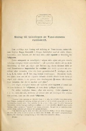 Uppsalastudier tillegnade Sophus Bugge : På hans 60-åra födelsedag den 5 jan. 1893