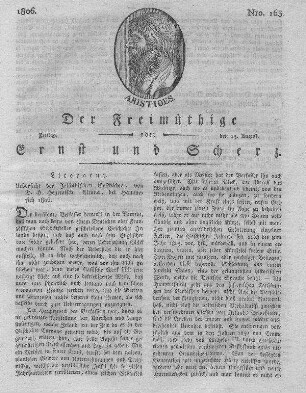 Nro. 163, Freitag den 15. August 1806