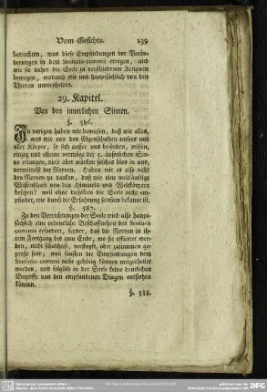 29. Kapitel. Von den innerlichen Sinnen