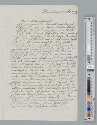 Brief an Johannes Brahms