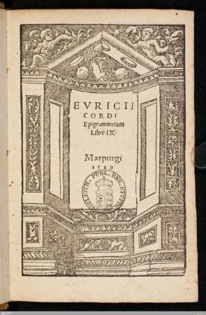 Evricii Cordi Epigrammatum Libri IX