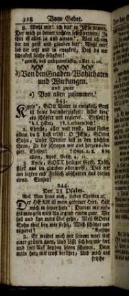 δ) Von den Gnaden-Wohlthaten und Wirkungen.