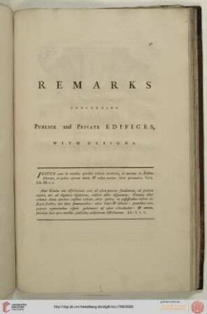 Remarks concerning publick and private edifices