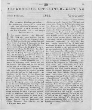 Gelzer, H.: Die Straussischen Zerwürfnisse in Zürich von 1839. Eine historische Denkschrift. Hamburg, Gotha: Perthes 1843