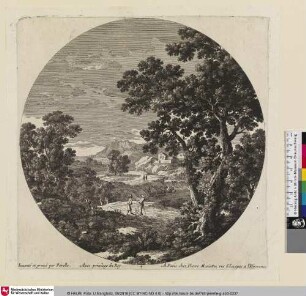 [Landschaft mit Wanderern]
