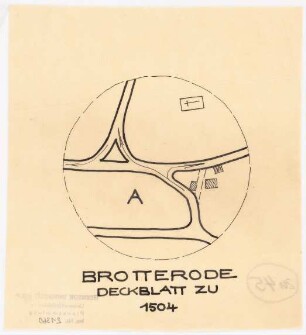 Bebauungsplan der Stadterweiterung Brotterode: (Deckblatt zu Inv.Nr. 21359): Variante zu einer Verkehrsstraßenkreuzung, Verkehrsplan 1:2000