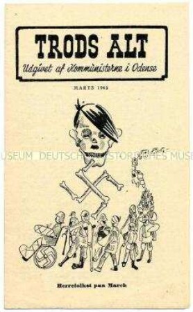 Illegales Informationsblatt der Kommunistischen Partei Dänemarks aus der Zeit der deutschen Besatzung