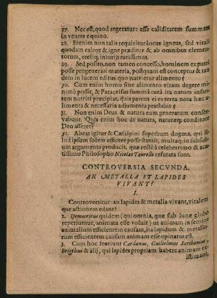 Controversia Secunda.