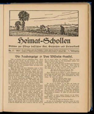 Heimat-Schollen 2. Jahrgang, Nr. 11, 1922