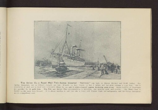 The Union Co.'s Royal Mail Twin-Screw Steamer "Norman" ...
