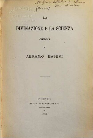 La divinazione e la scienza