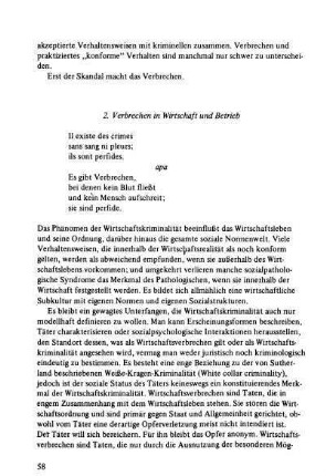 2. Verbrechen in Wirtschaft und Betrieb