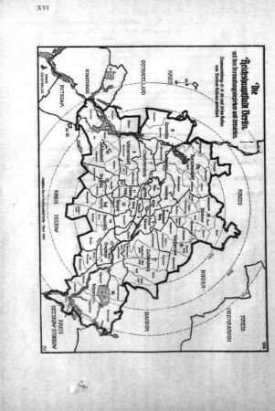 Karte: Die Reichshauptstadt Berlin mit den Verwaltungsbezirken und Ortsteilen