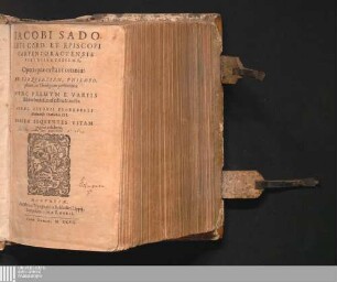 Jacobi Sadoleti Card. Et Episcopi Carpentoractensis Viri Disertissimi, Opera quæ exstant omnia : Ad Eloquentiam, Philosophiam, ac Theologiam pertinentia