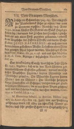 VII. Von Graupen-Menschen.