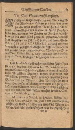 VII. Von Graupen-Menschen.