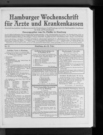Vereinigung der Assistenzärzte an den Krankenanstalten Groß-Hamburgs.
