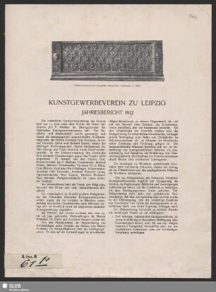 1912: Jahresbericht