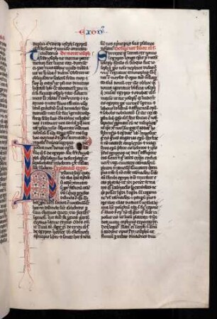 Zierinitiale: H(ystoria), Fleuronné, vegetabiles Ornament