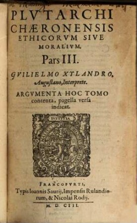 Moralia opuscula. 3. (1603)