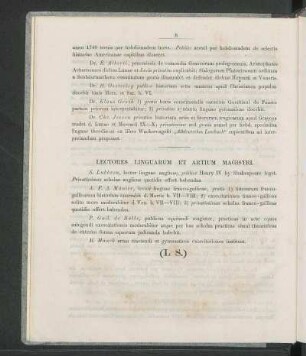 Lectores Linguarum Et Artium Magistri