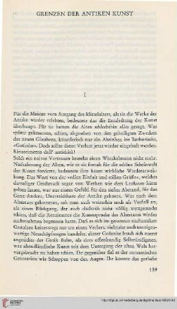 Grenzen der Antiken Kunst