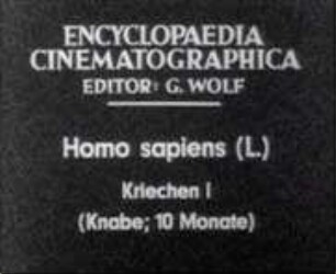 Homo sapiens - Kriechen I (Knabe, 10 Monate)