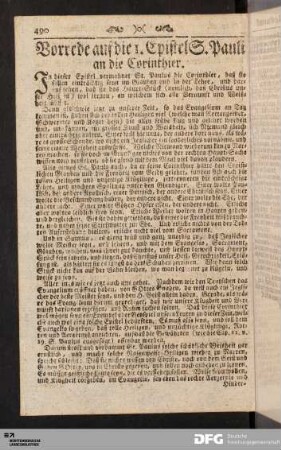 Die erste Epistel St. Pauli an die Corinthier.