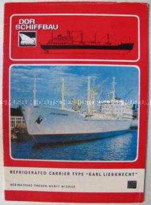 Werbeschrift für den Schiffbau der DDR (in englischer Sprache)