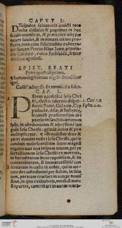 Epist. beati Petri apostoli