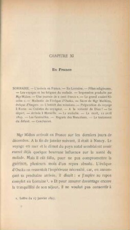 Chapitre XI. En France