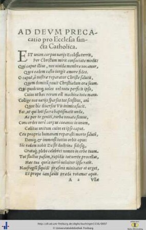Ad Deum Precatio pro Ecclesia sancta Catholica.