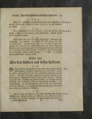 Eilfter - Neunzehnter Titel.