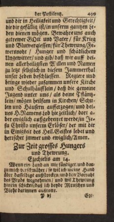 Zur Zeit grosses Hungers und Thewrung.